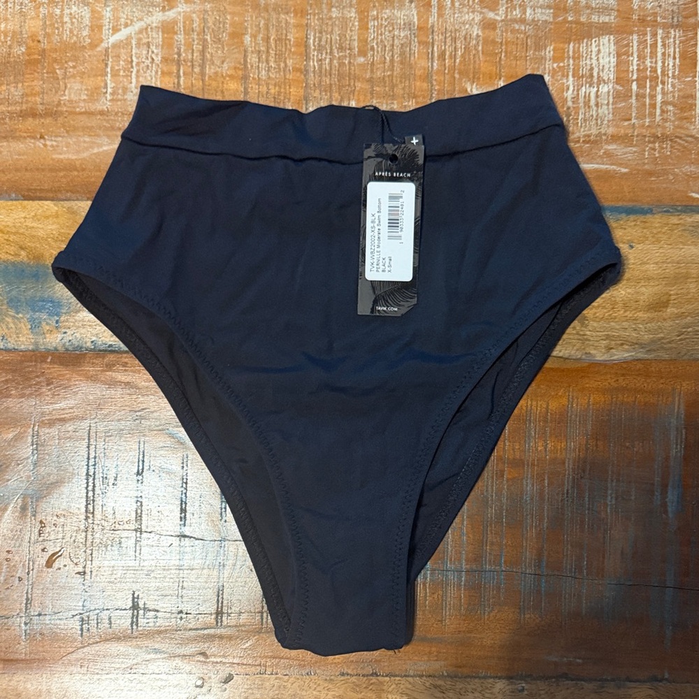 Tavik High-Waisted black Bikini Bottom (XS)